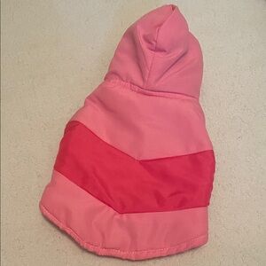 NWOT Pink Hooded Dog Jacket